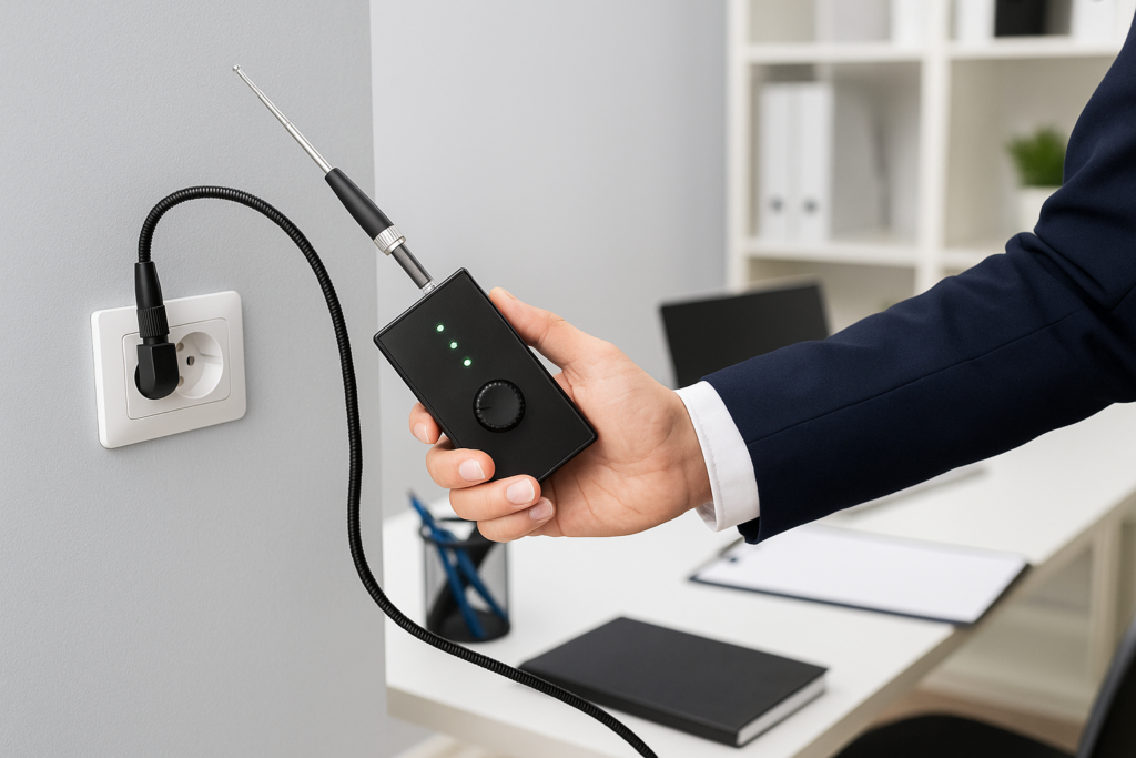 bug sweeps Oklahoma using RF detector to locate hidden surveillance devices